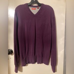 Purple V-neck sweater